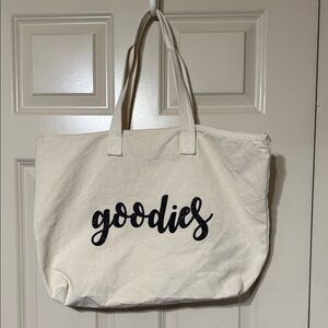 Cream Canvas Tote Bag